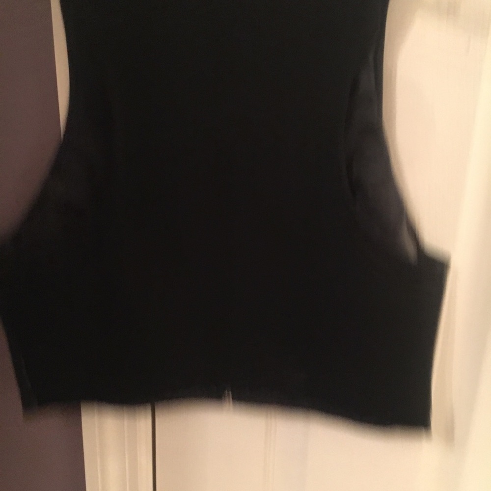 Black Leather (Front) Zip-Up Vest - Picture 2 of 4